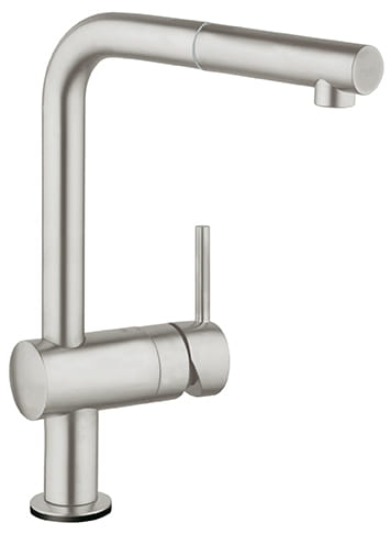 Single Handle Pull Out Kitchen Faucet Single Spray 175 GPM with Touch Technology GROHE SUPERSTEEL
